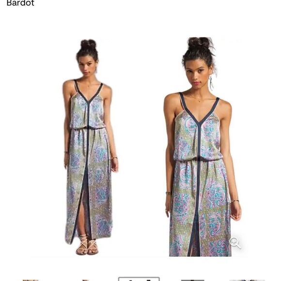 Juicy Couture Imperial Boho Starflower Maxi Dress In Bardot Size 4 - Picture 2 of 15